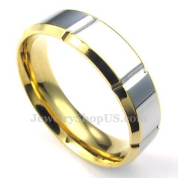 Bague Tendance En Argent, Or Et Titane (Homme)
