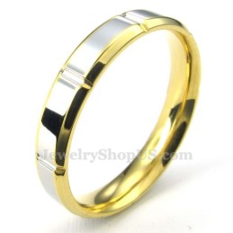 Bague Tendance En Argent, Or Et Titane (Femme)