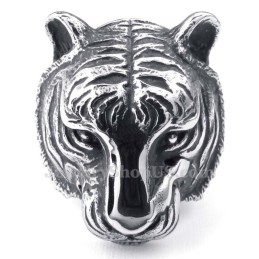 Bague Tête De Tigre En Titane