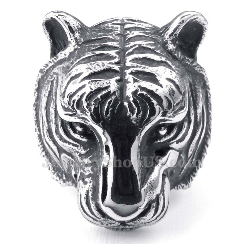 Bague Tête De Tigre En Titane Bague Tête De Tigre En Titane