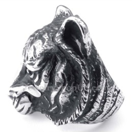 Bague Tête De Tigre En Titane