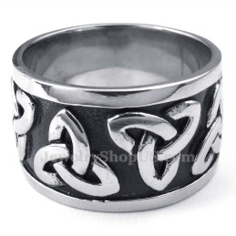 Bague En Titane Avec Nœud Irlandais