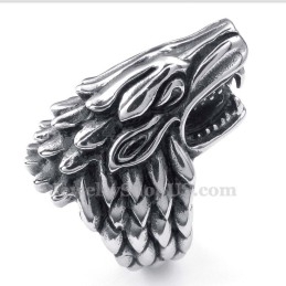 Bague Tête De Loup En Titane