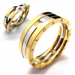Bague Puzzle En Titane Et Or De 8 Mm