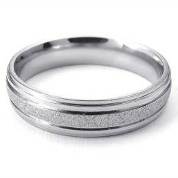 Bague Lovers En Titane Sablé (Homme)
