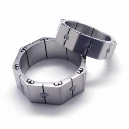 Bague En Titane Sertie De Diamants De 8 Mm