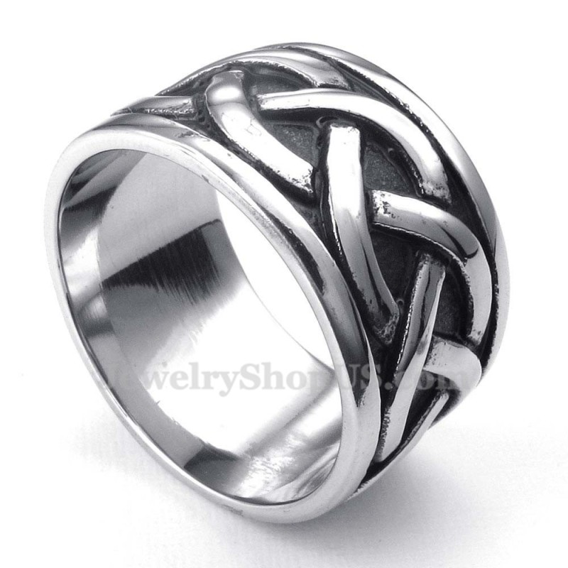 Bague En Titane Avec Nœud Irlandais Bague En Titane Avec Nœud Irlandais