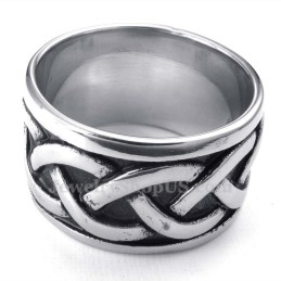 Bague En Titane Avec Nœud Irlandais