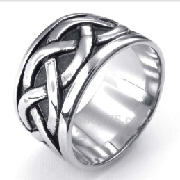 Bague En Titane Avec Nœud Irlandais