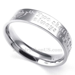 Bague En Titane « Une Flèche Dans Le Cœur » (Homme)