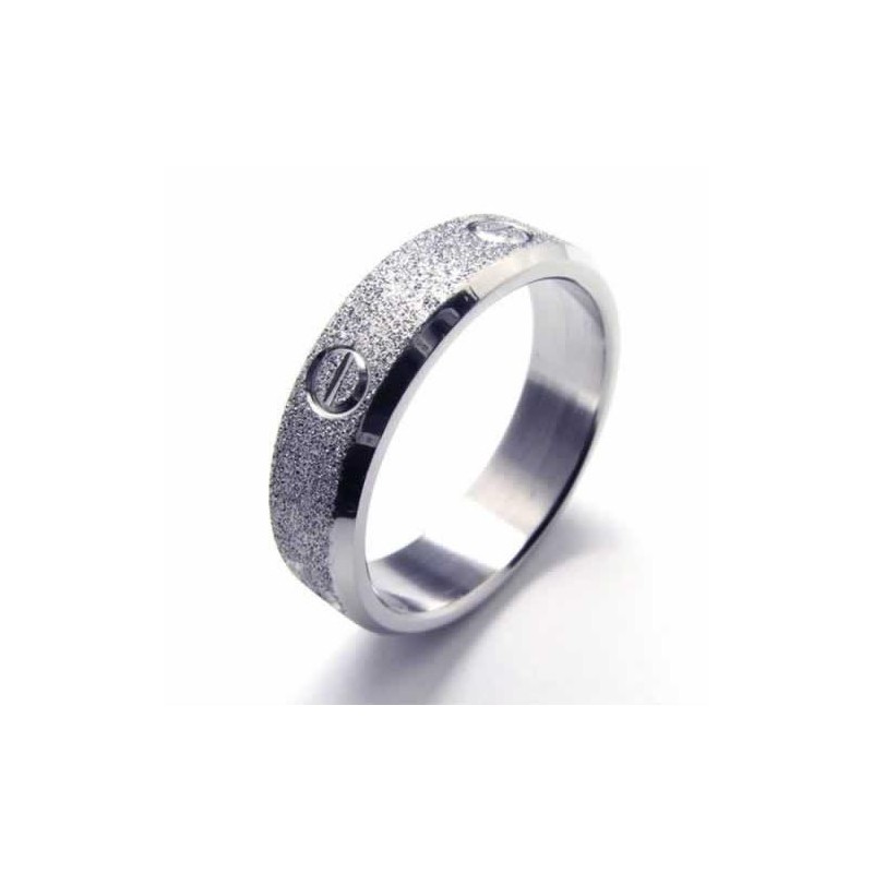 Bague En Titane Brossé De 6 Mm Bague En Titane Brossé De 6 Mm