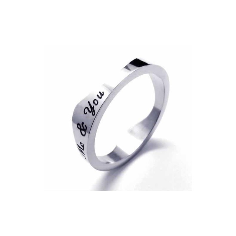 Bague En Titane You & Me Waves 5 Mm Bague En Titane You & Me Waves 5 Mm