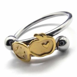 Bague Fruit Love 8 Mm En Titane Et Or