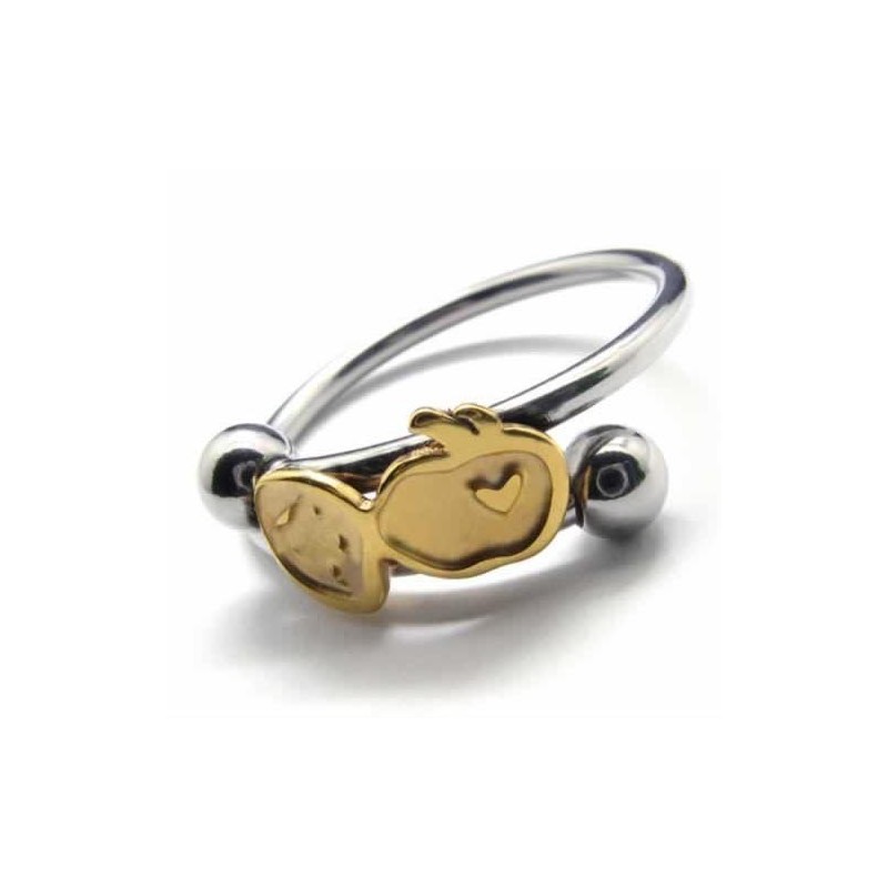 Bague Fruit Love 8 Mm En Titane Et Or Bague Fruit Love 8 Mm En Titane Et Or