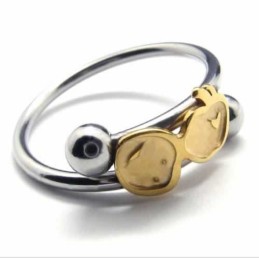 Bague Fruit Love 8 Mm En Titane Et Or