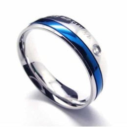 Bague Unisexe En Titane Avec Diamants De 6 Mm