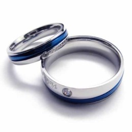 Bague Unisexe En Titane Avec Diamants De 6 Mm