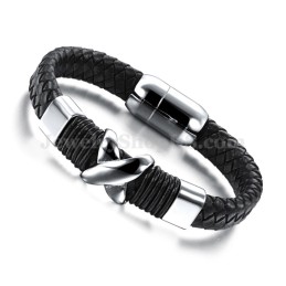 Bracelet En Cuir Et Titane Pour Homme, Tendance, C902