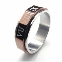 Bague En Titane Pour Homme Avec Chiffres Romains (7 Mm)