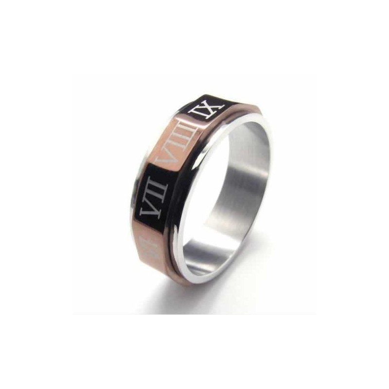 Bague En Titane Pour Homme Avec Chiffres Romains (7 Mm) Bague En Titane Pour Homme Avec Chiffres Romains (7 Mm)