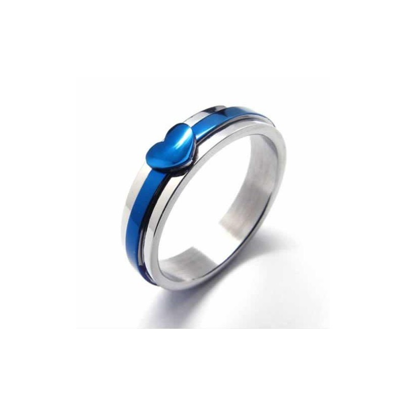 Bague En Titane Bleu De 5 Mm Bague En Titane Bleu De 5 Mm
