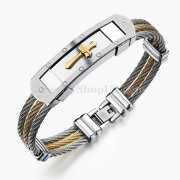 Bracelet Croix Classique En Titane Pour Homme C782