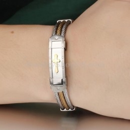 Bracelet Croix Classique En Titane Pour Homme C782