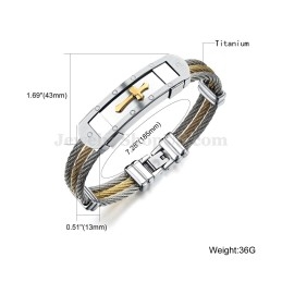 Bracelet Croix Classique En Titane Pour Homme C782