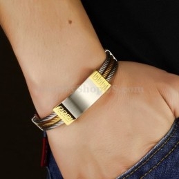 Bracelet En Titane Exquis Pour Homme C755