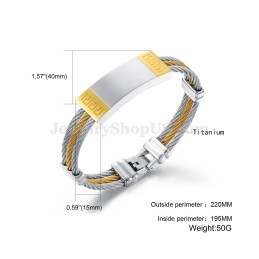 Bracelet En Titane Exquis Pour Homme C755