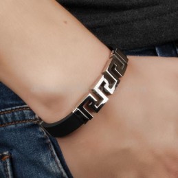 Bracelet Homme En Titane Doré Creux C996