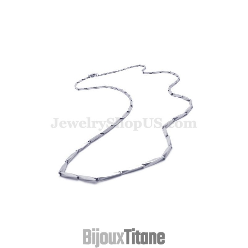 Collier Et Chaîne En Titane Pour Homme, Argent Et Exquis Collier Et Chaîne En Titane Pour Homme, Argent Et Exquis