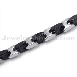 Superbe Collier Chaîne En Titane Noir Pour Homme