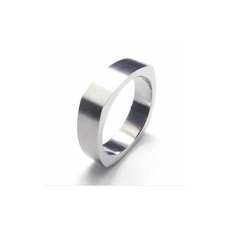 Bague Unisexe En Titane Pur De 5 Mm Bague Unisexe En Titane Pur De 5 Mm