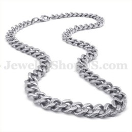 Collier Et Chaîne Sexy En Titane Argenté Pour Homme