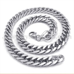 Collier Chaîne En Titane Argenté Pour Homme, Offre Spéciale