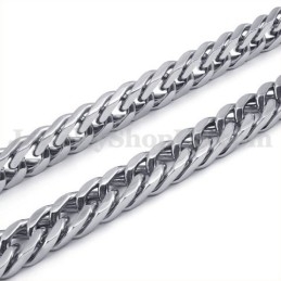 Collier Chaîne En Titane Argenté Pour Homme, Offre Spéciale