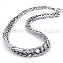Collier Chaîne En Titane Argenté Pour Homme, Offre Spéciale