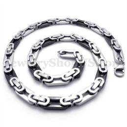 Collier Élégant En Titane Noir Pour Homme