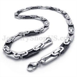 Collier Élégant En Titane Noir Pour Homme