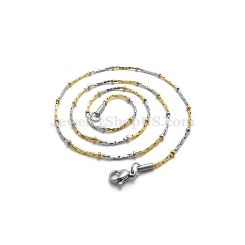 Collier Chaîne En Titane Doré Tendance Collier Chaîne En Titane Doré Tendance