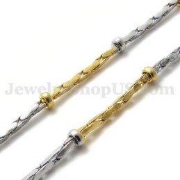 Collier Chaîne En Titane Doré Tendance