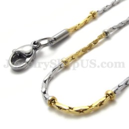 Collier Chaîne En Titane Doré Tendance