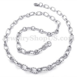 Collier Simple En Argent Et Titane Pour Homme