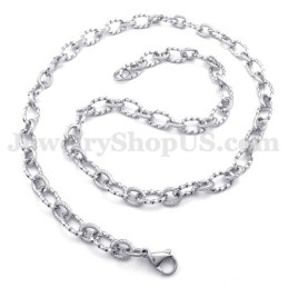 Collier Simple En Argent Et Titane Pour Homme