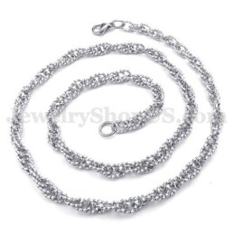 Collier Chaîne En Titane Argenté Pour Homme, Nouveau Style