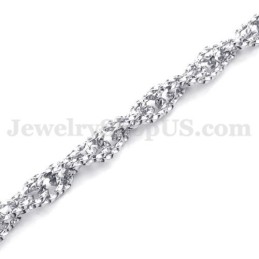Collier Chaîne En Titane Argenté Pour Homme, Nouveau Style