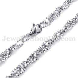 Collier Chaîne En Titane Argenté Pour Homme, Nouveau Style