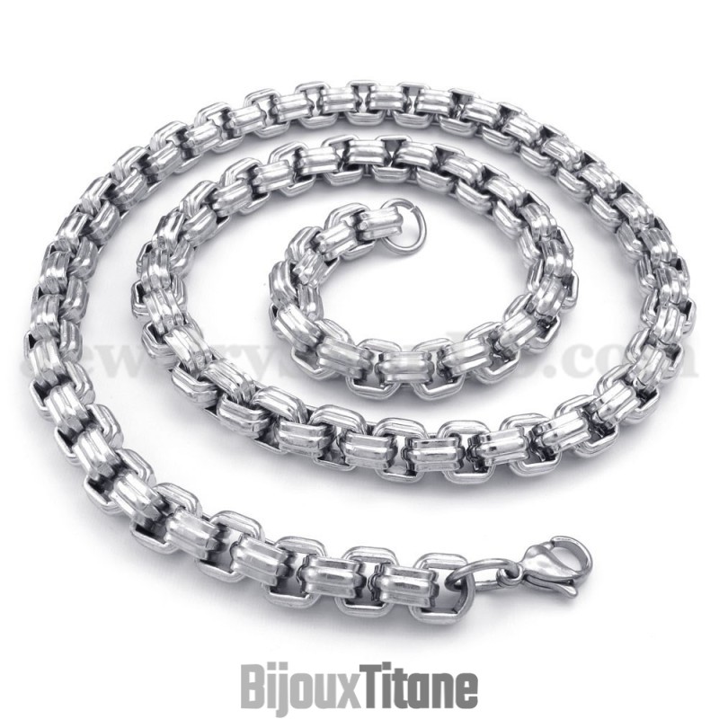 Collier Chaîne En Titane Pour Homme Tendance Collier Chaîne En Titane Pour Homme Tendance