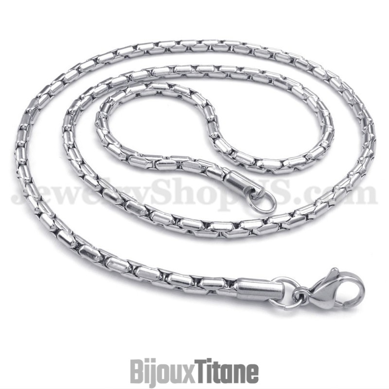 Collier Chaîne En Titane Pour Homme Tendance Collier Chaîne En Titane Pour Homme Tendance